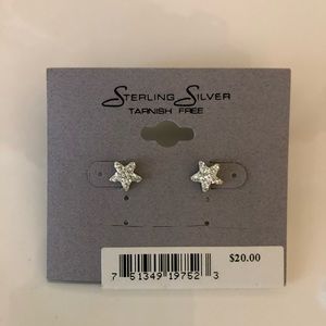 Sterling Silver Star Stud Earrings